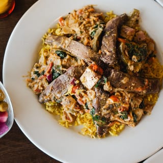 Dinner - Spicy Tahini, Tofu, & Portobello